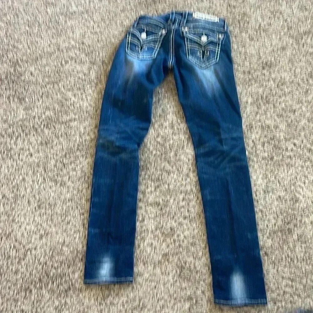 Rock Revival Blue Skinny Jeans - Picture 2 of 5
